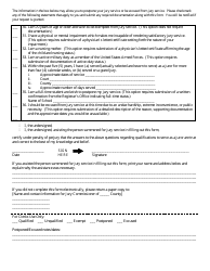 Nebraska Juror Qualification Form - Nebraska, Page 4