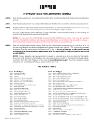 Instructions for Form AR1000TC Tax Credits - Arkansas, Page 2