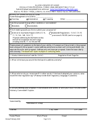 Regulation Proposal Form - Alaska, Page 3