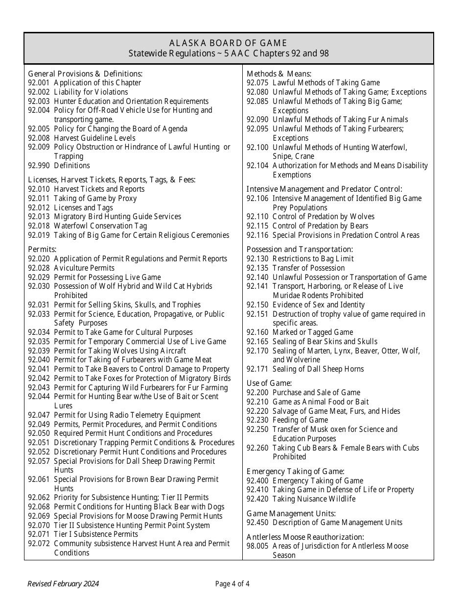 Regulation Proposal Form - Alaska, Page 4