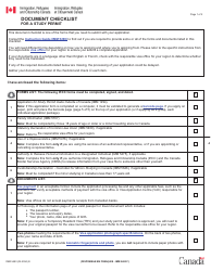 Document preview: Form IMM5483 Document Checklist for a Study Permit - Canada
