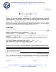 Document preview: Form DPSLP8012 Location Approval Form - Louisiana