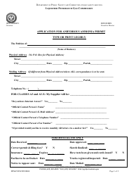Document preview: Form DPSLP8012 Application for Anhydrous Ammonia Permit - Louisiana