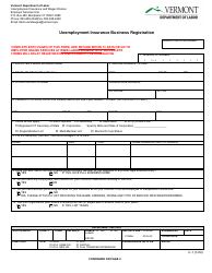 Document preview: Form C-1 Unemployment Insurance Business Registration - Vermont