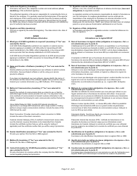 Form BSF831 Exporter Reporting Application Form - Canada (English/French), Page 5