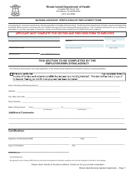 Application for License as a Nursing Assistant by Endorsement - Rhode Island, Page 7