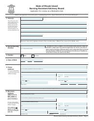 Application for License as a Medication Aide by Certification - Rhode Island, Page 3