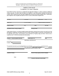 Form HSMV82997 Application for Authorization as a Private Rebuilt Motor Vehicle Inspection Facility - Florida, Page 3