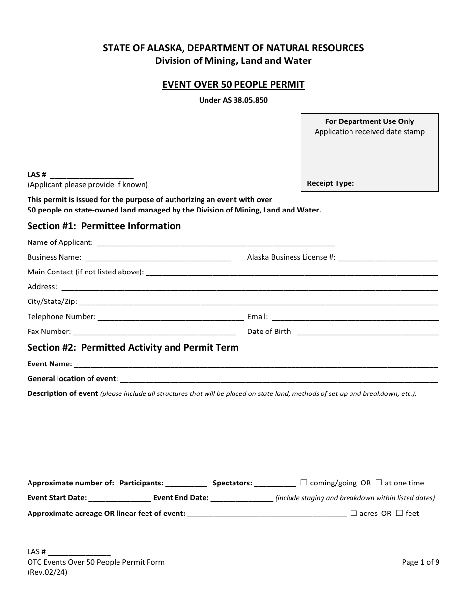 Event Over 50 People Permit - Alaska, Page 3