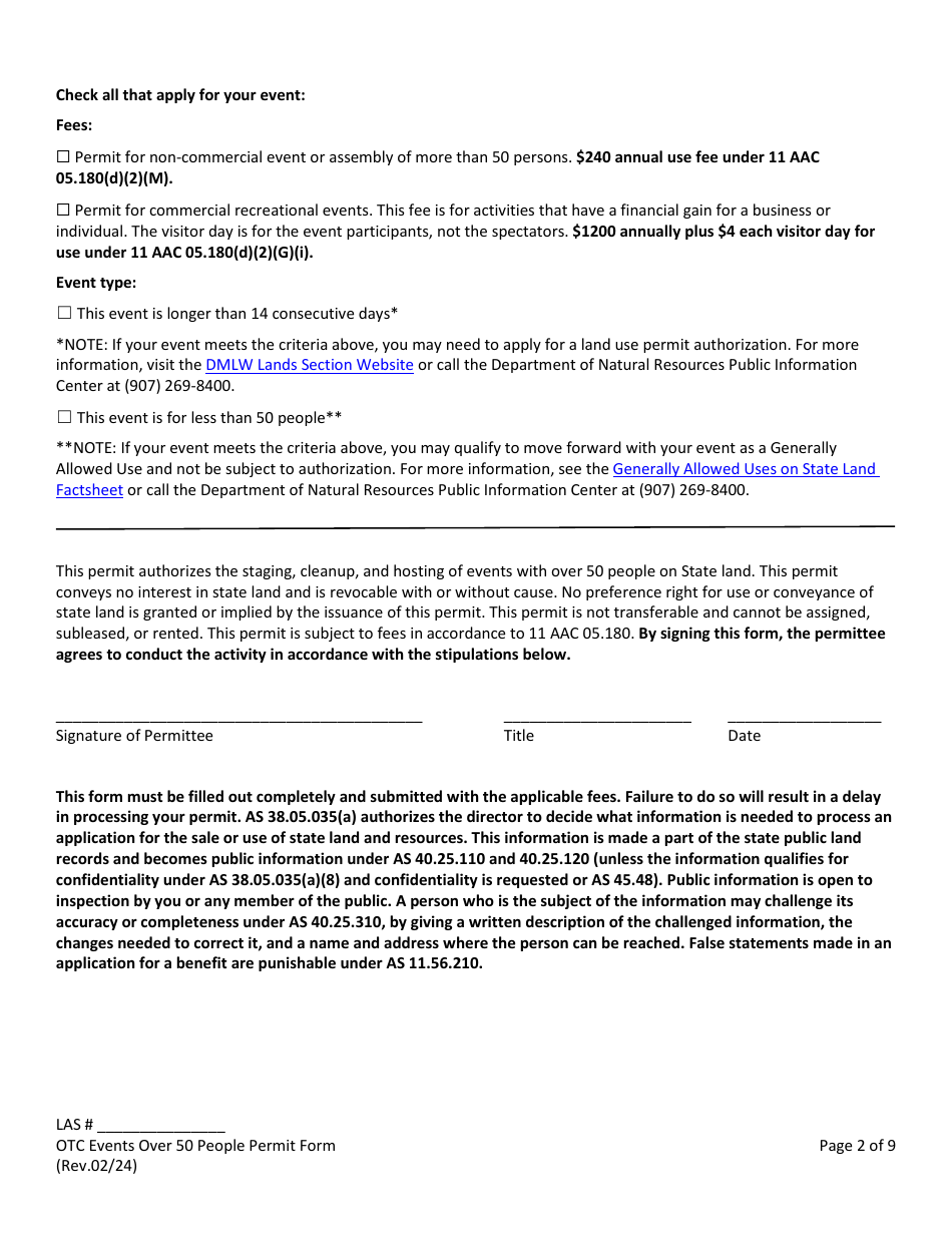 Event Over 50 People Permit - Alaska, Page 4