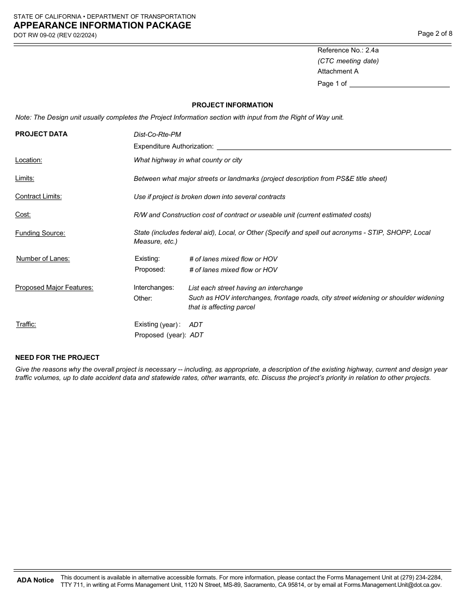 Form DOT RW09-02 - Fill Out, Sign Online and Download Fillable PDF ...