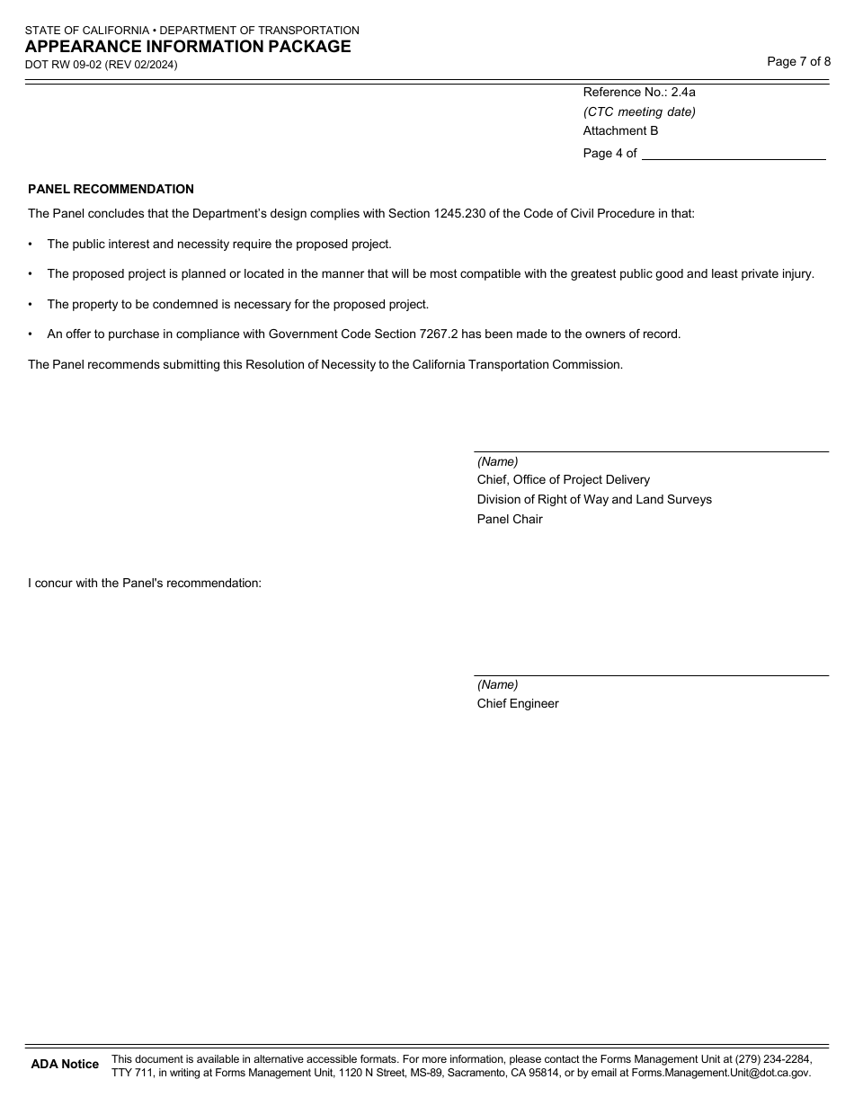 Form DOT RW09-02 - Fill Out, Sign Online and Download Fillable PDF ...