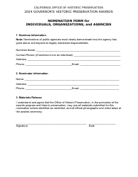 Nomination Application for Individuals, Organizations, and Agencies - Governor&#039;s Historic Preservation Awards Program - California, Page 4