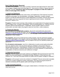Nomination Form for Projects and Programs - Governor&#039;s Historic Preservation Awards Program - California, Page 2