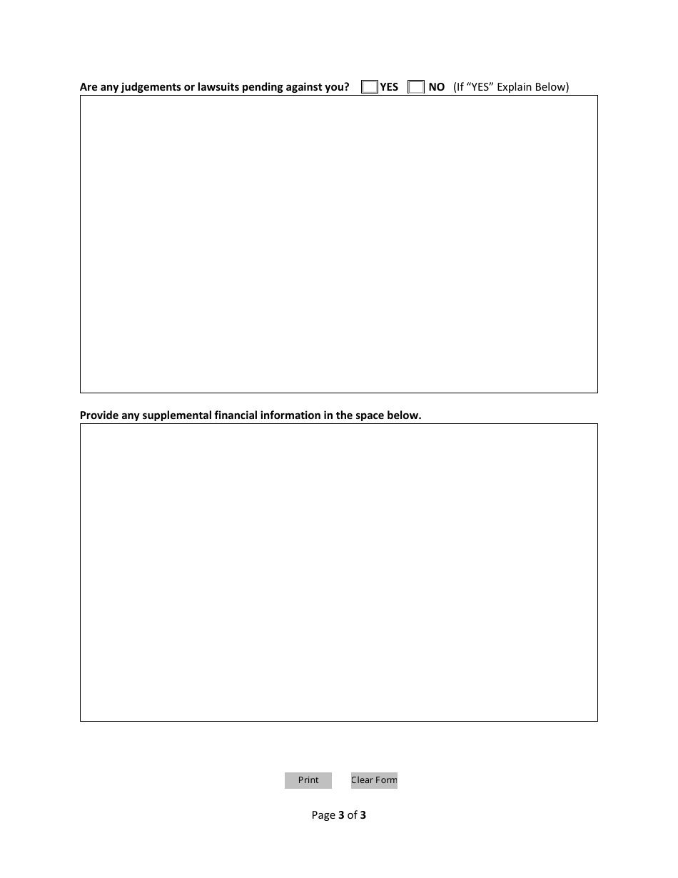 Professional Bail Bond Agent Financial Statement - Mississippi, Page 3