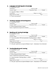 English Language Arts (ELA) Endorsement Application - Utah, Page 3