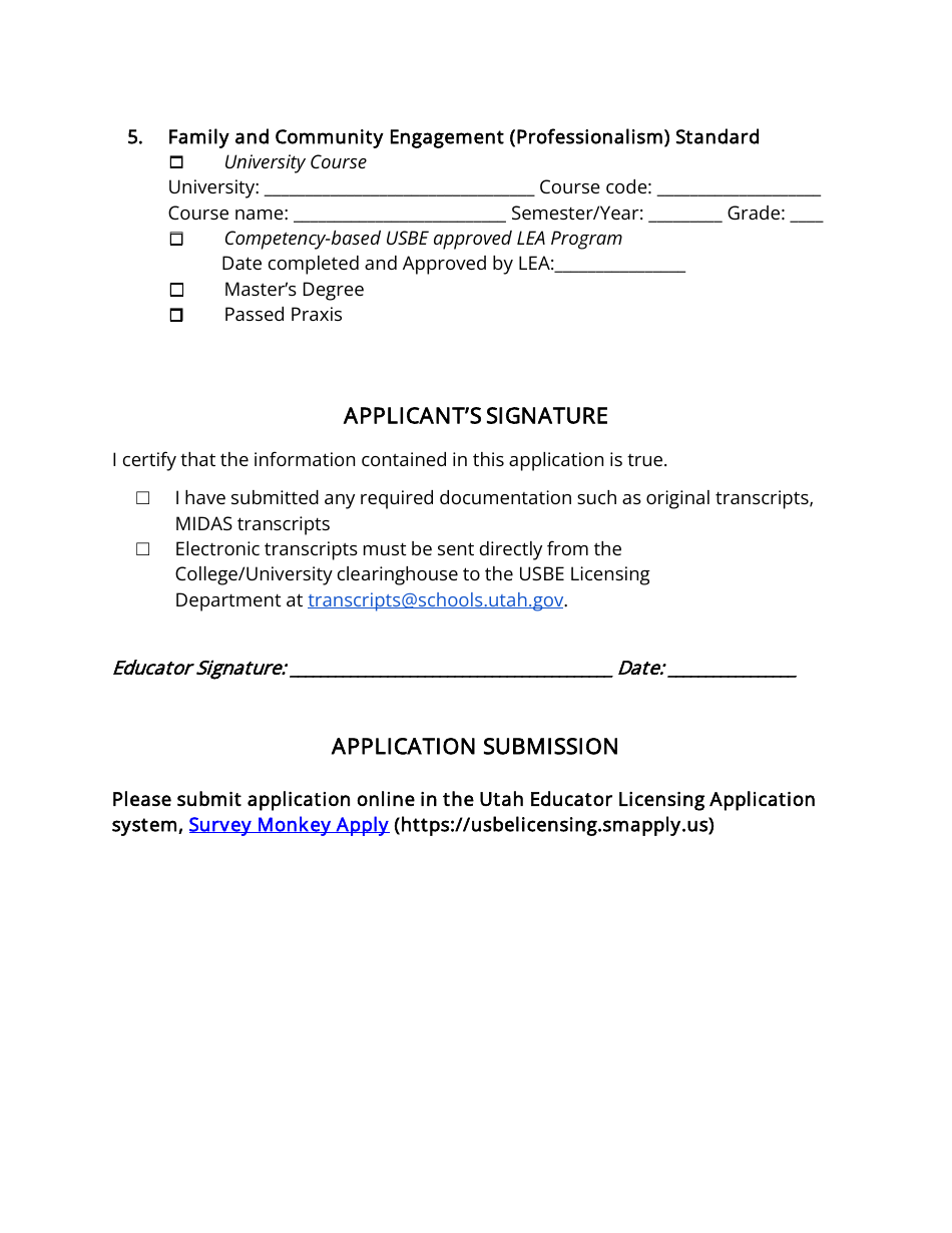English as a Second Language Endorsement Application - Utah, Page 3