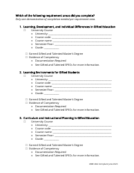 Gifted and Talented Endorsement Application - Utah, Page 2