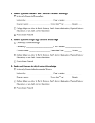 Secondary Earth Science 1 Endorsement Application - Utah, Page 3