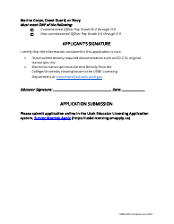 JROTC/Rotc Endorsement Application - Utah, Page 2