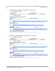 Secondary Mathematics Endorsement Application - Utah, Page 5