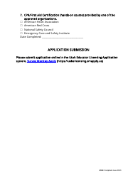 Health Education Endorsement Application - Utah, Page 3