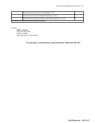 Application for the Utah State Board of Education Educator License With a Special Education Area of Concentration and a Mild/Moderate Endorsement - Utah, Page 2