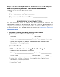 Secondary Chemistry 1 Endorsement Application - Utah, Page 2
