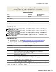 Application for the Utah State Board of Education Educator License With a Special Education Area of Concentration and a Severe Disabilities Endorsement - Utah