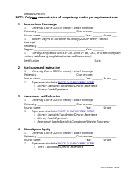 Literacy Specialist (K-12) Endorsement Application - Utah, Page 2