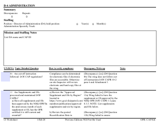 Form D-4 Ci Worksheet - Administration