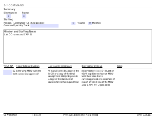 Form E-1 Ci Worksheet - Command