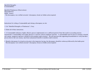 Form E-1 Ci Worksheet - Command, Page 5