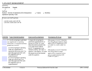 Form C-3 Ci Worksheet - Flight Management