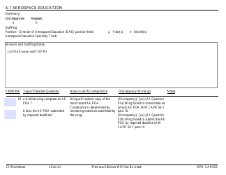 Form A-1 Ci Worksheet - Aerospace Education