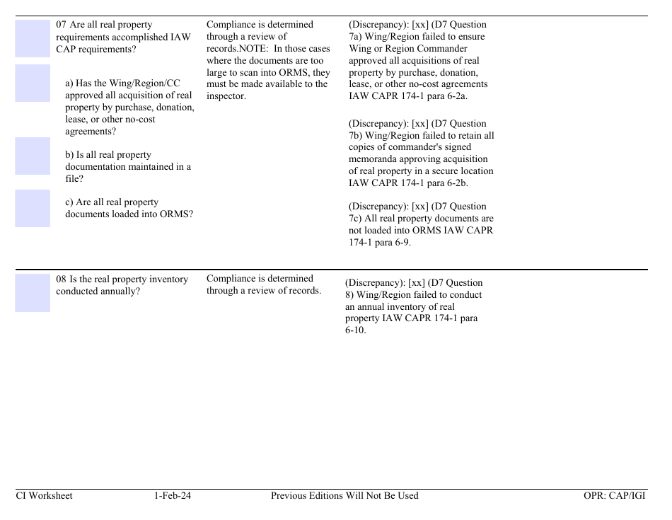 Form D-7 Ci Worksheet - Supply, Page 3