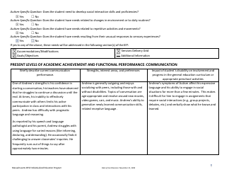 Sample Individualized Education Program (Iep) - High School Version - Massachusetts, Page 11