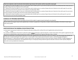 Sample Individualized Education Program (Iep) - High School Version - Massachusetts, Page 23
