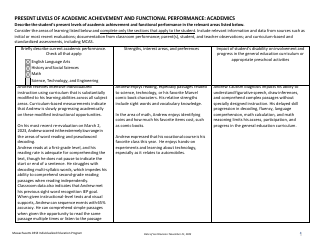 Sample Individualized Education Program (Iep) - High School Version - Massachusetts, Page 4