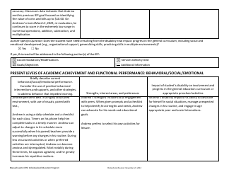 Sample Individualized Education Program (Iep) - High School Version - Massachusetts, Page 7