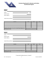 Form LR2 Local Records Program Grant Application - Kentucky, Page 3