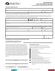 Document preview: Form HLTH3987 Notification of Expected Death in the Home - British Columbia, Canada