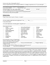 New Client Intake Form, Page 2