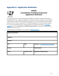 Form 331-726 Consolidation Feasibility Study Grant Application Worksheet - Washington, Page 13