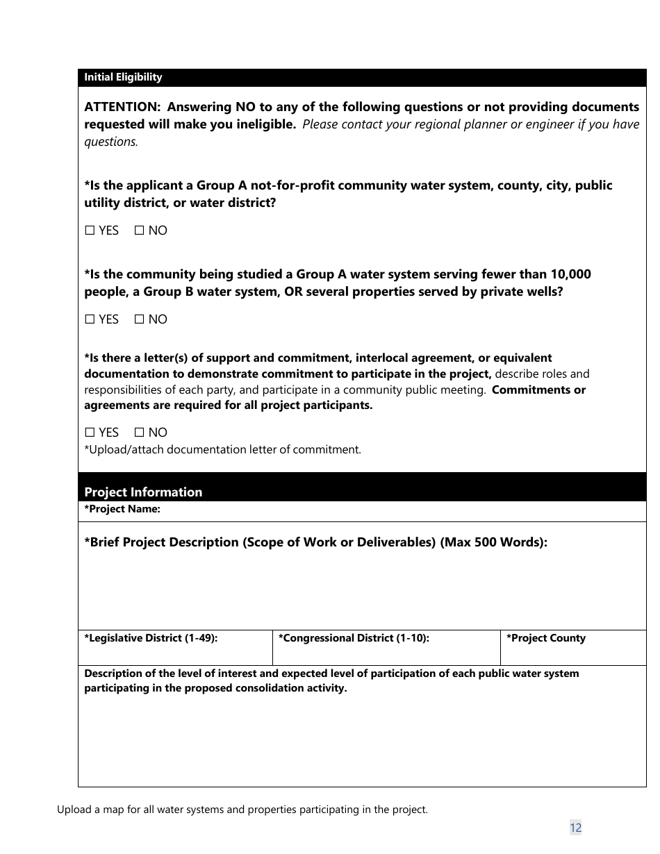 Form 331-726 Consolidation Feasibility Study Grant Application Worksheet - Washington, Page 15