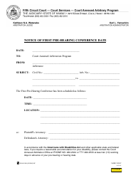 Document preview: Form 5C-P-237 Notice of First Pre-hearing Conference Date - Hawaii