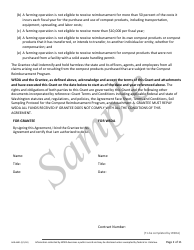 Form AGR-6491 Grant Agreement Contract - Compost Reimbursement Program - Sample - Washington, Page 2