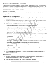 Form AGR-6491 Grant Agreement Contract - Compost Reimbursement Program - Sample - Washington, Page 4