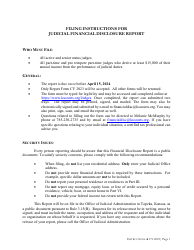 Instructions for Judicial Financial Disclosure Report - Kansas