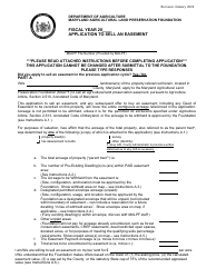 Document preview: Application to Sell an Easement - Maryland